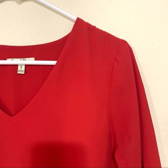 EMMA & OLIVIA Res Blouse V-Neck elastic Sleeves S - Picture 3 of 8